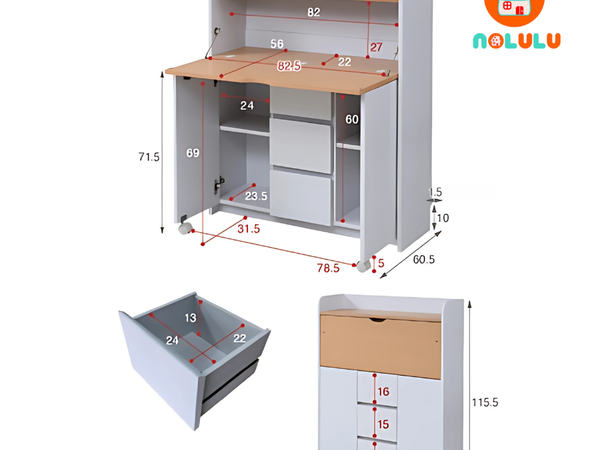 Bàn học thông minh xếp gọn Nolulu - BAX10
