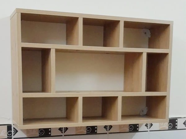 Kệ sách treo tường gỗ công nghiệp hiện đại Witty