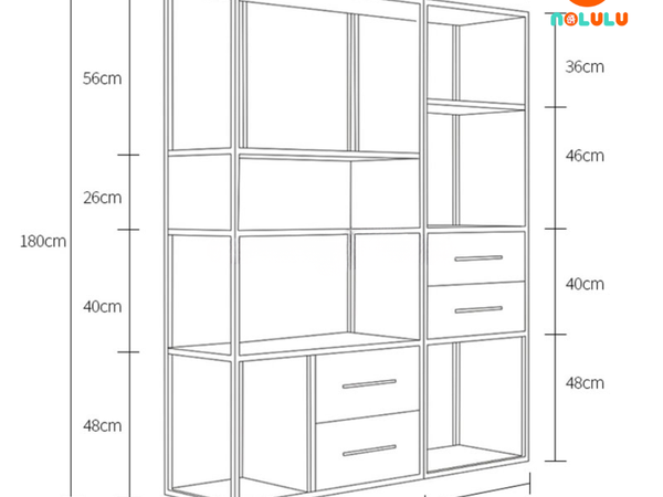 Kệ sắt trang trí hiện đại Nolulu - KS02