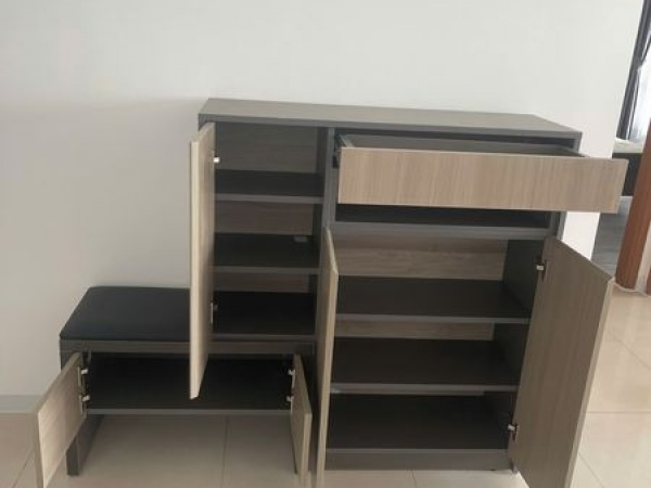 Tủ giày cao cấp kết hợp ghế ngồi Nolulu - TGCC002